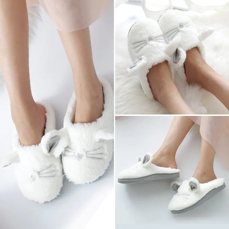 Cozy Non-Slip Cotton Slippers for Women at Home