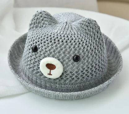 "Baby Girl Summer Beach Straw Travel Hat"